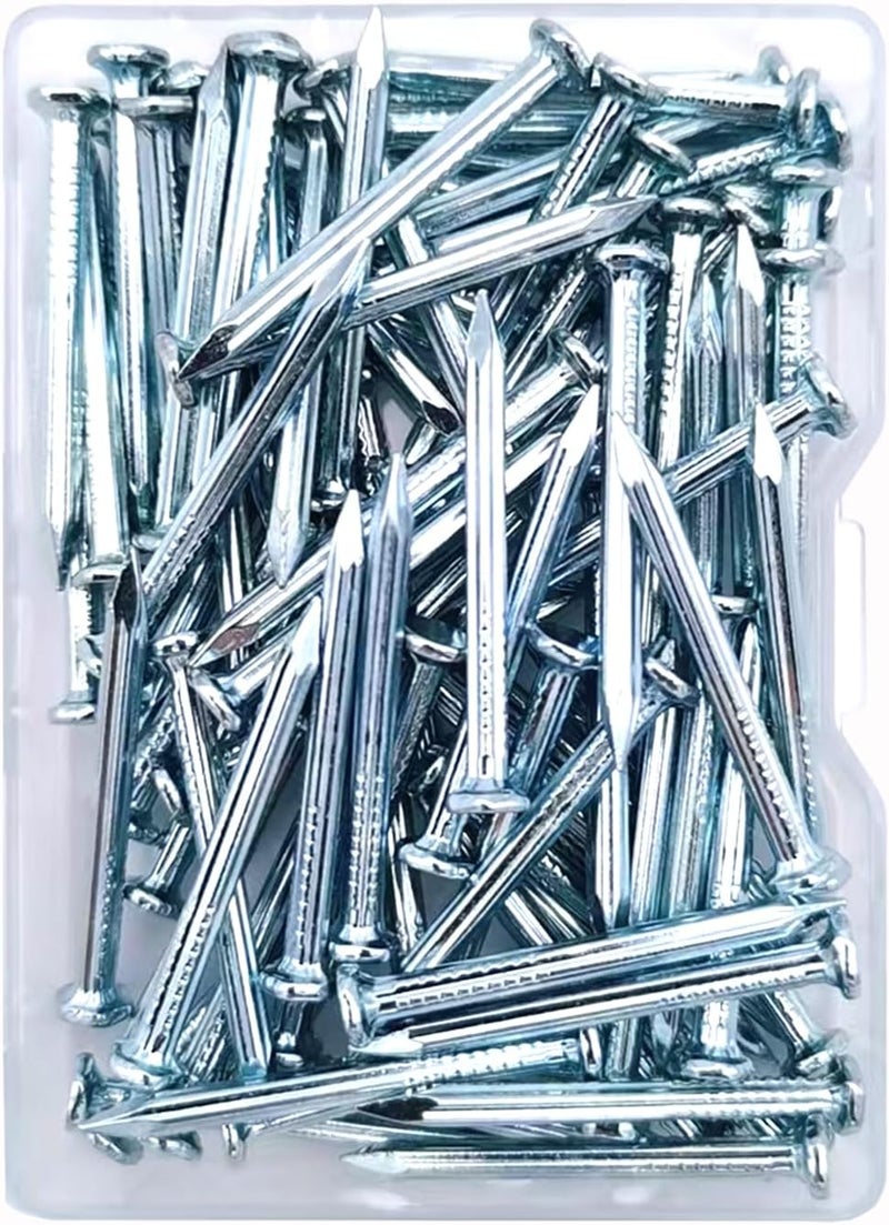 Eloogaa 80pcs 1-1/4 inch Wall Nails,Galvanized Hardware Nails,Good Hardness Wall Nails for Hanging Pictures - Image 1